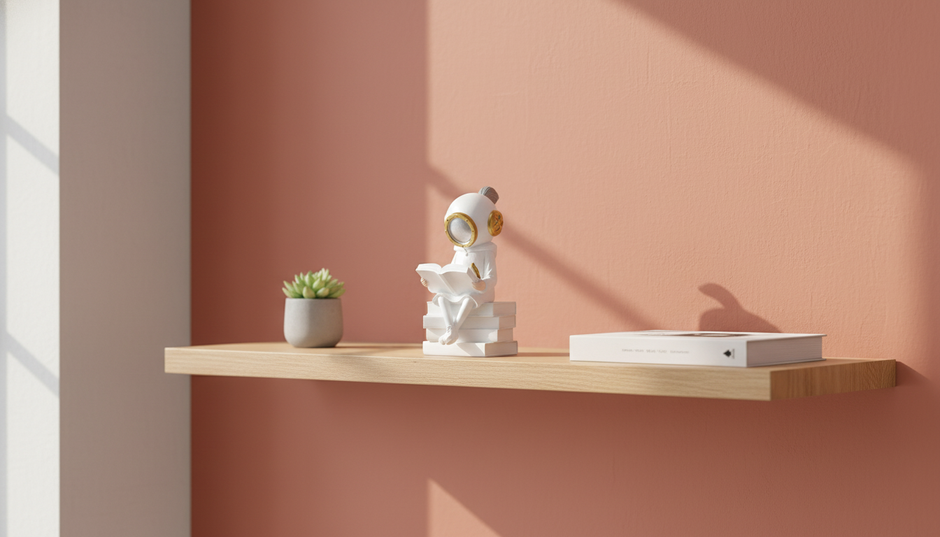 Nordic Girl Diver Reading Figurine for Minimal Shelves
