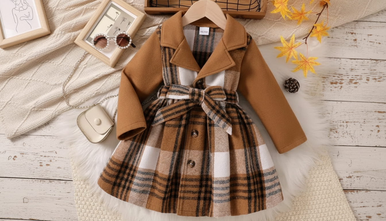 Plaid Trench Coat for Girls: Warm, Easy Winter Outfits