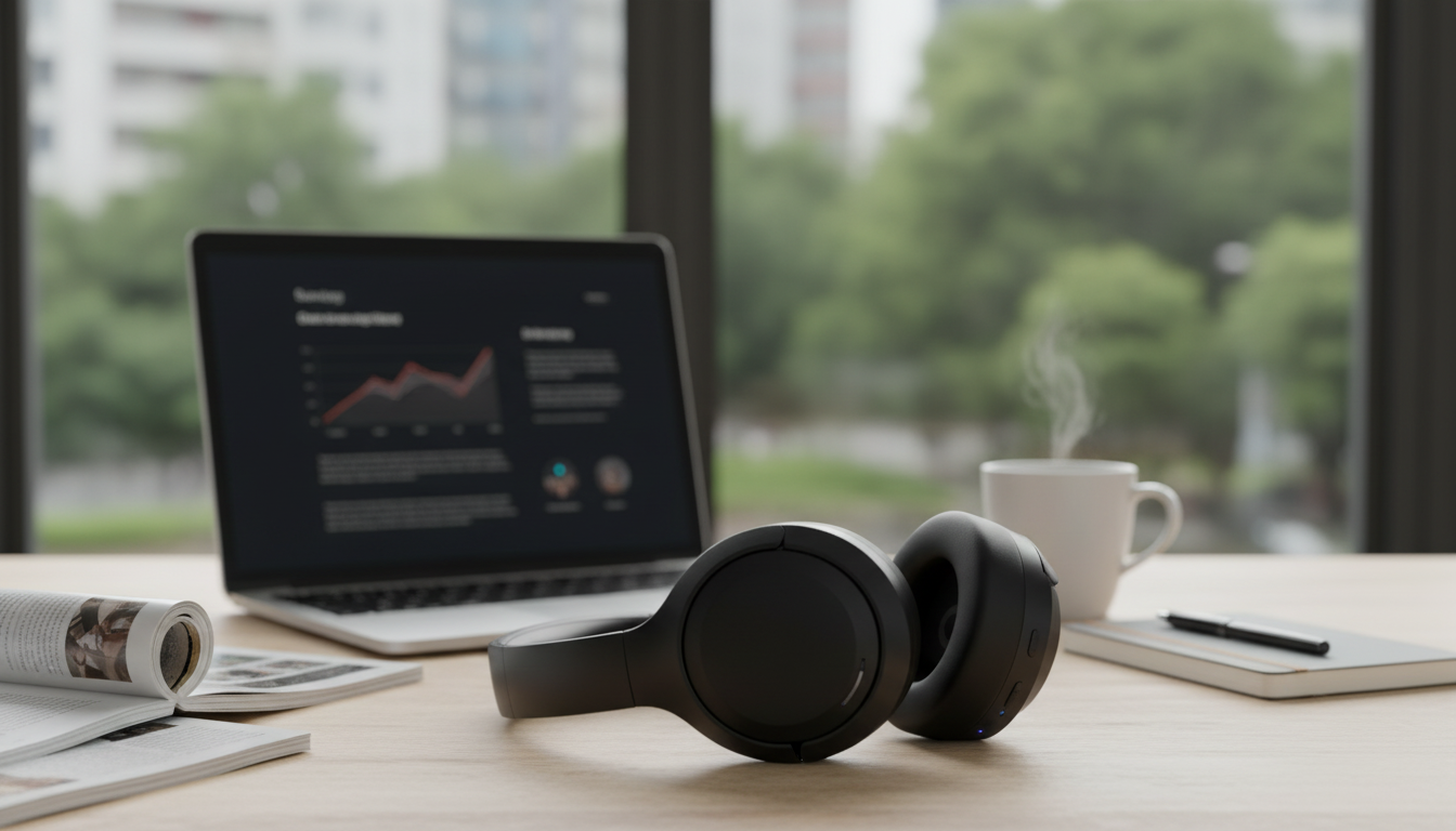 100-Hour ANC Over-Ear Headphones for Clear Calls