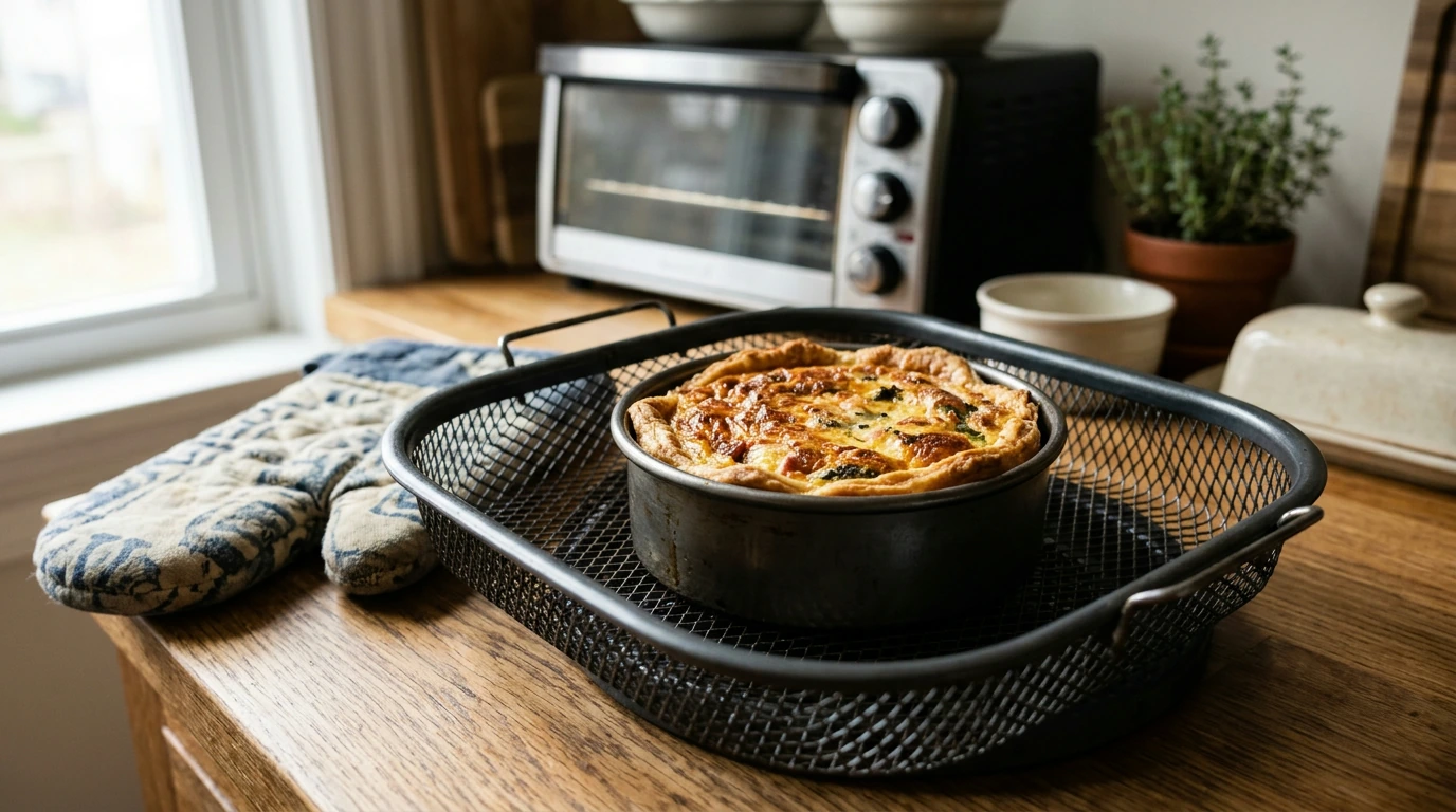 Mini Carbon Steel Round Mold: Air Fryer & Oven Bakes
