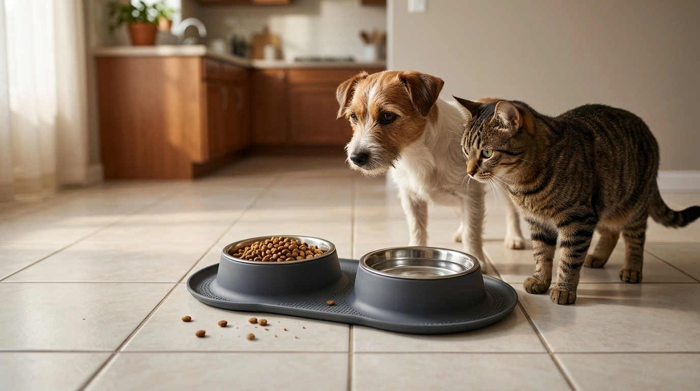 Non-Slip Double Pet Bowl: Stable, Cleaner Feeding