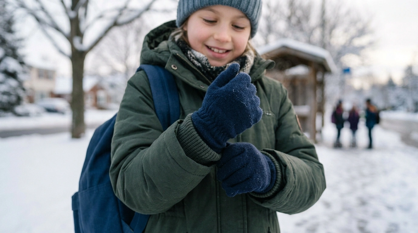Plush Winter Gloves for Girls: Warm, Soft & Comfy Fit